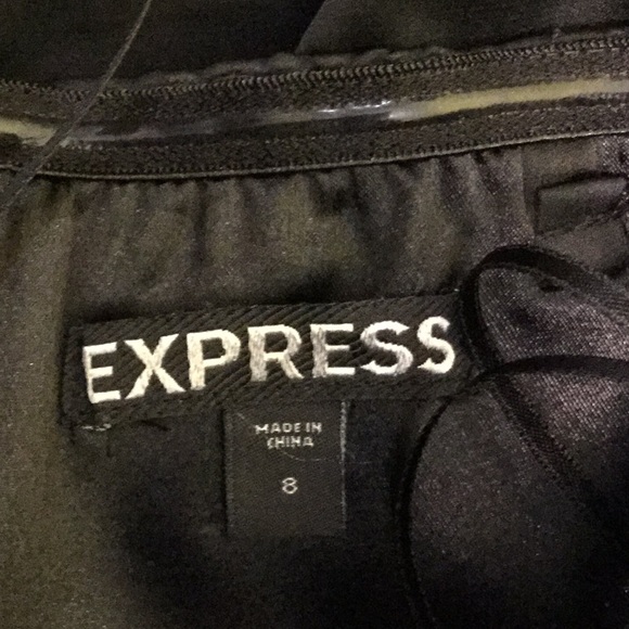 8 Express black strapless shiny dress - Picture 11 of 12